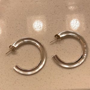 Tiffany and Co 1837 silver hoop earrings
